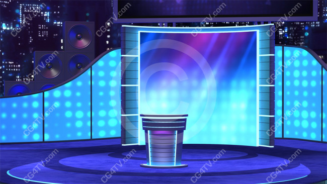 Zoom on virtual stage background