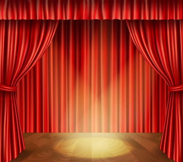 Free vector theater stage background