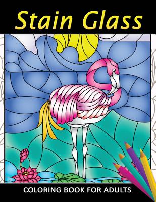 Stain glass coloring book for adults unique coloring book easy fun beautiful coloring pages for adults and grown