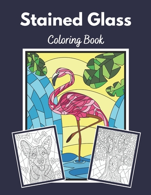 Stained glass coloring book stained glass coloring pages featuring flowers birds animals and more paperback books on the square