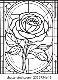 Stained glass coloring pages over royalty