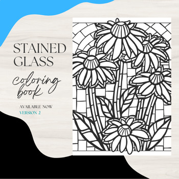 Stained glass coloring pages for children on summer and thanksgiving days v