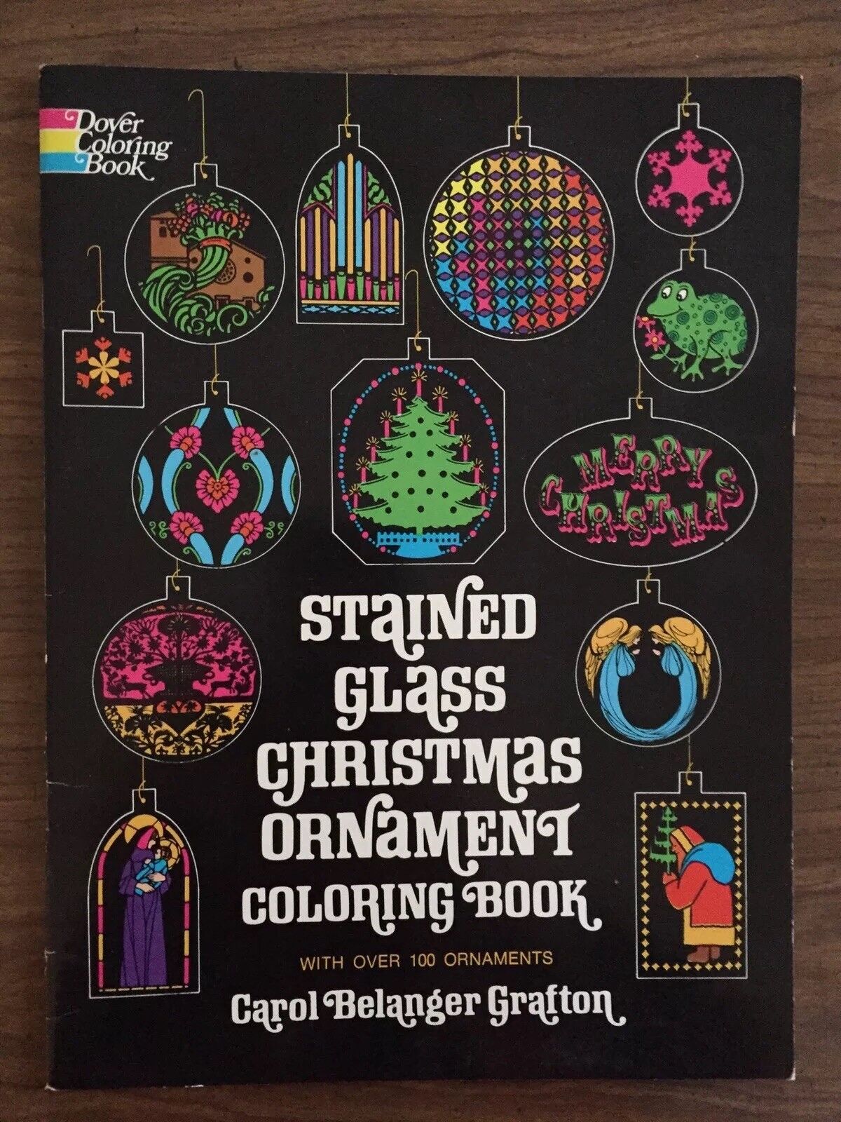 Stained glass christmas ornament coloring book by carol belanger grafton