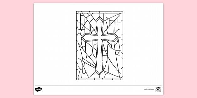 Printable stained glass christmas colouring sheets