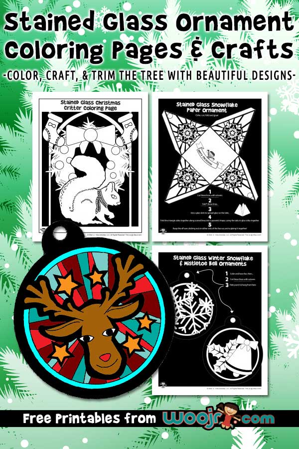 Stained glass ornament coloring pages crafts woo jr kids activities childrens publishing