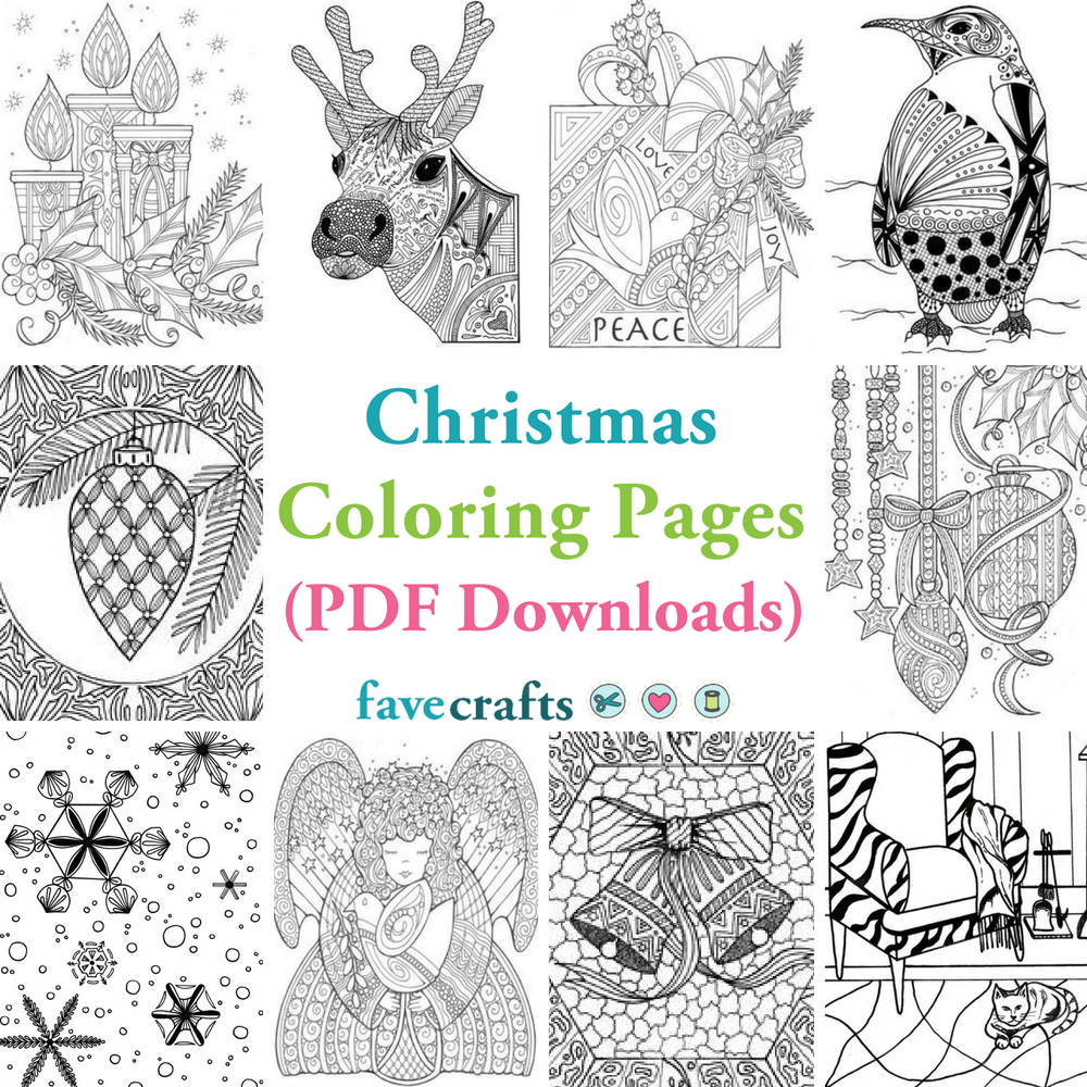 Christmas coloring pages for adults free pdfs