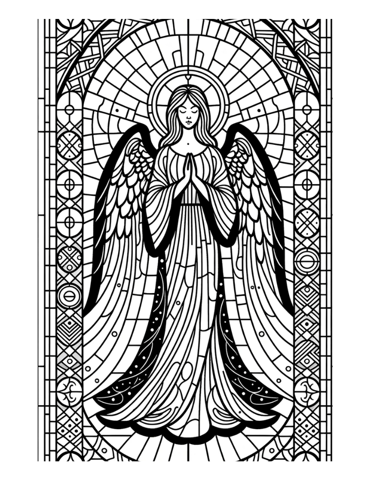 Free angel coloring pages for kids