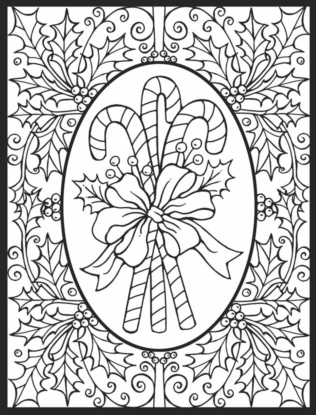 Christmas stained glass coloring pages â
