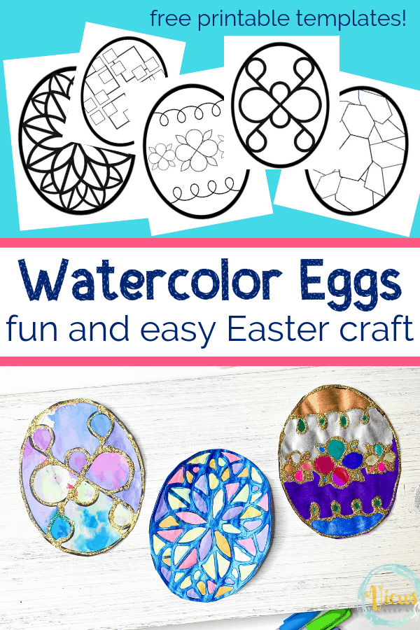 Stained glass easter eggs craft