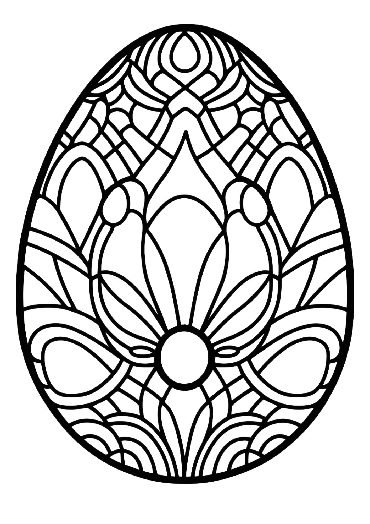 Free printable easter egg coloring pages for kids and adults to enjoy