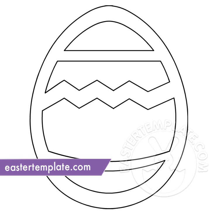 Stained glass easter egg template