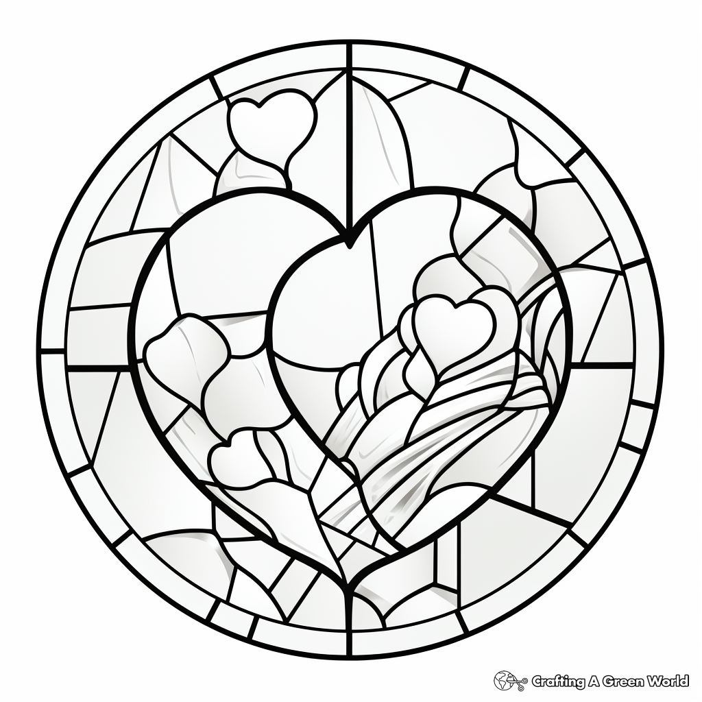 Broken heart coloring pages