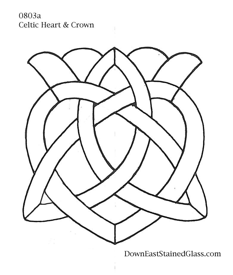 Celtic heart stained glass pattern stained glass pattern club