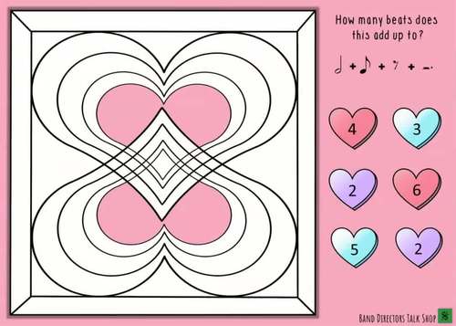 Valentines day music coloring pages
