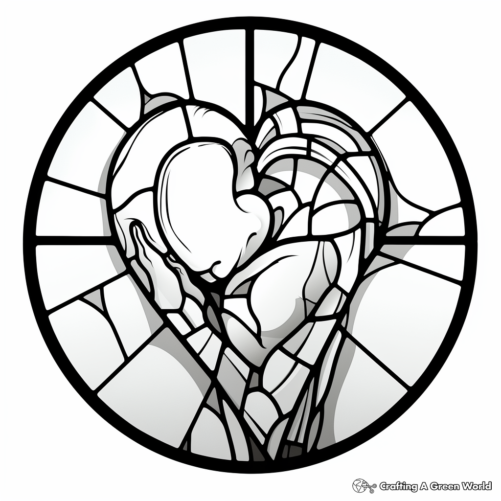 Broken heart coloring pages