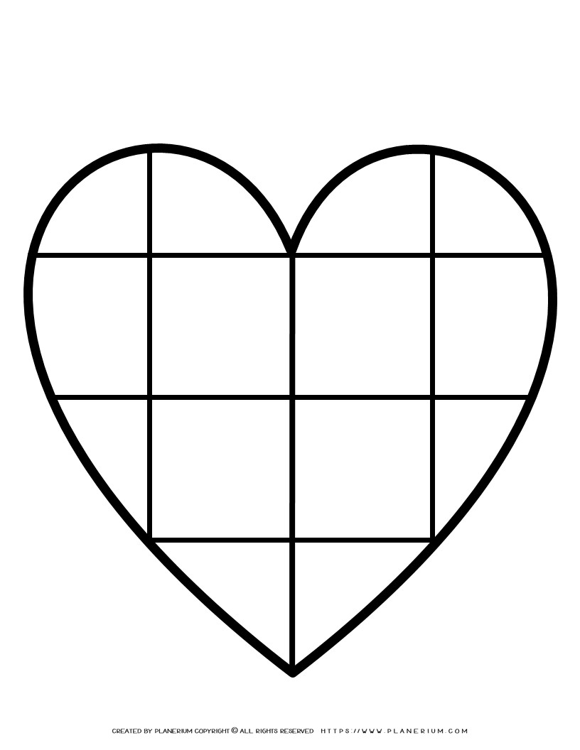 Grid heart template