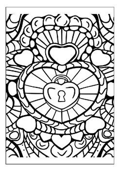 Express your emotions through art printable abstract heart coloring pages p