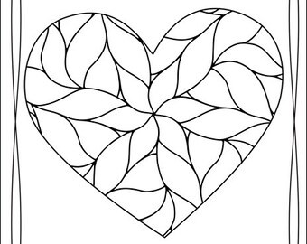 Intricate heart design coloring pages packet perfect for valentines day