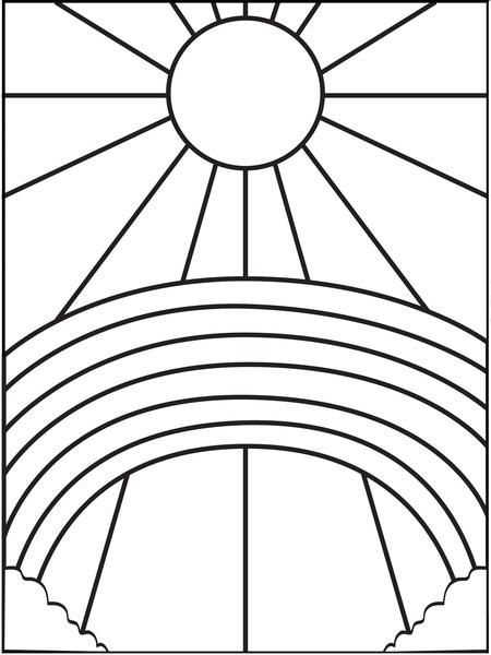 Rainbow and sun coloring page sun coloring pages coloring pages yarn painting