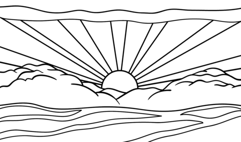 Sunrise by roy lichtenstein coloring page free printable coloring pages coloring pages sunrise colors roy lichtenstein
