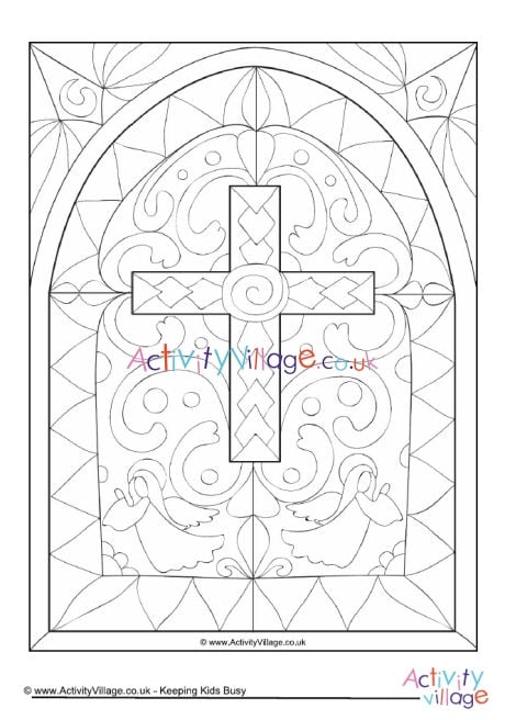 Stained glass window louring page