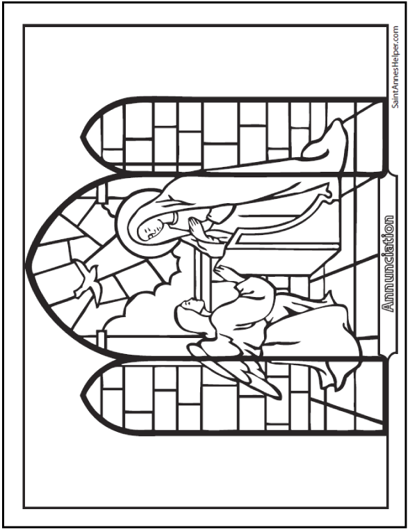 Annunciation coloring pages âï angelus the angel declared unto mary