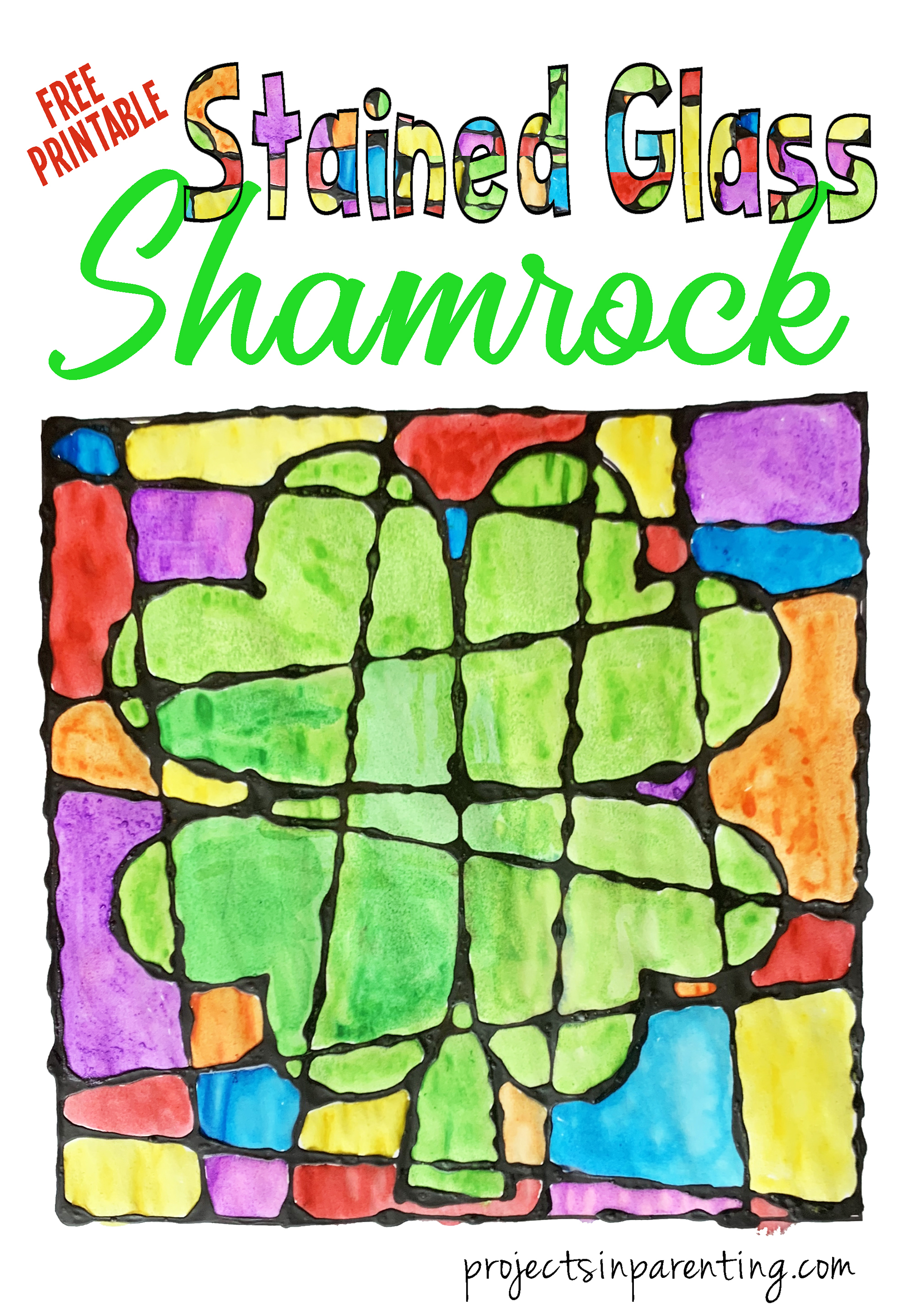 Stained glass shamrock projects in parenting
