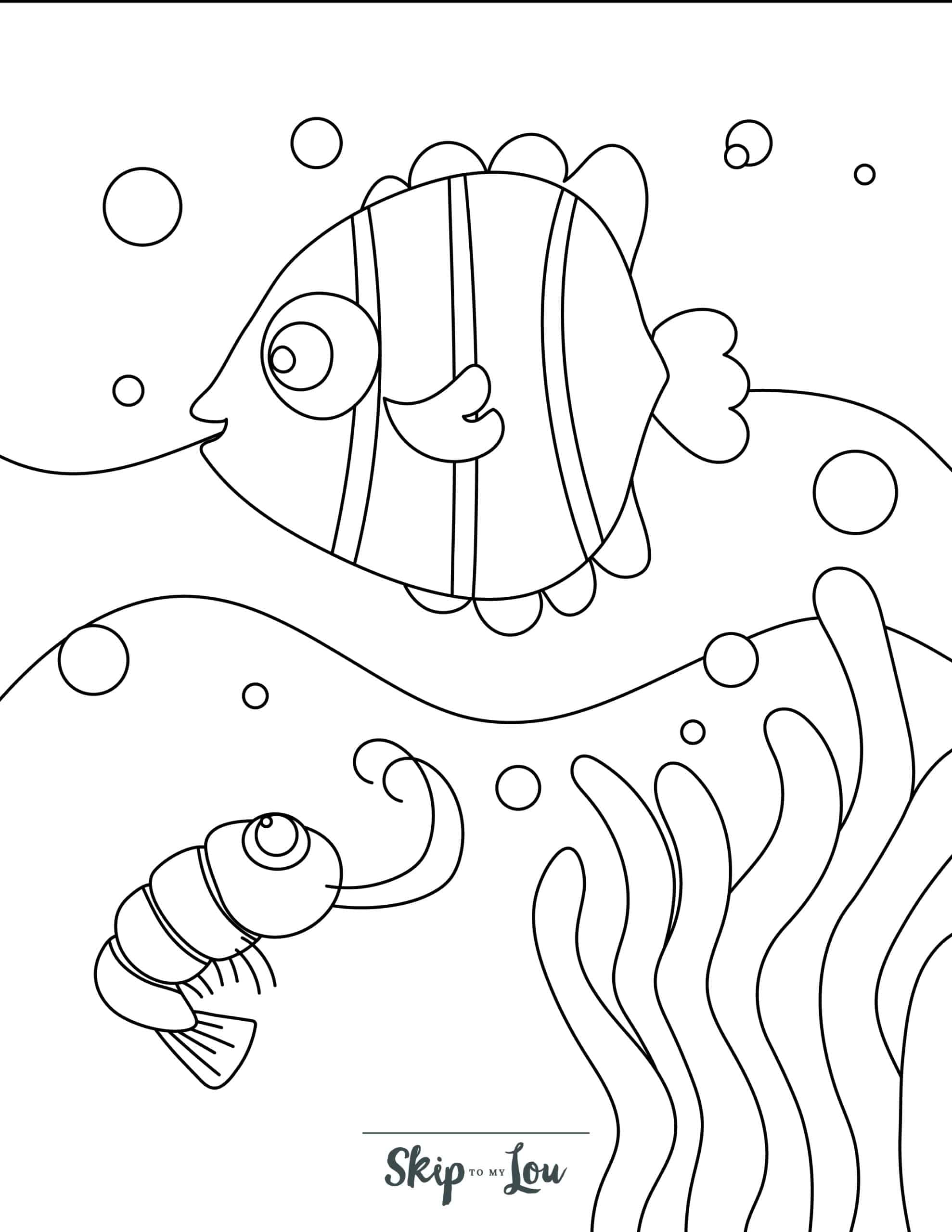 Free printable fish coloring pages skip to my lou