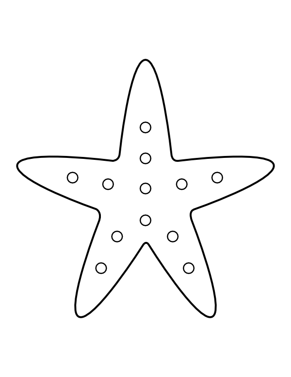 Printable starfish coloring page
