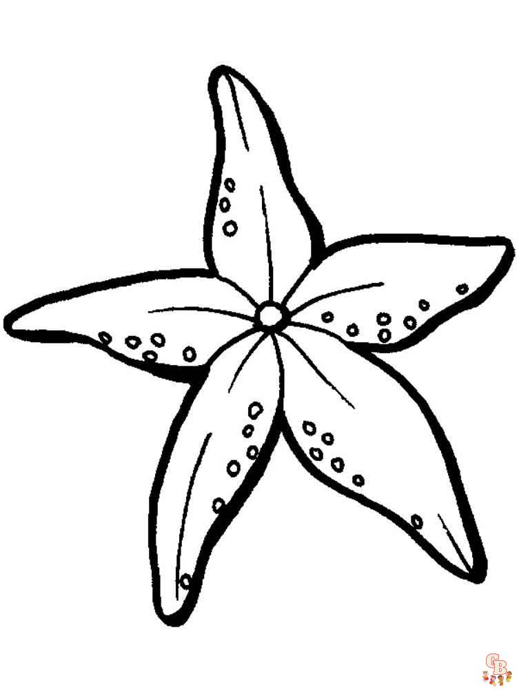 Starfish coloring pages free printable