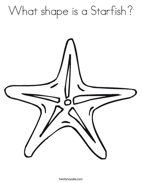 What shape is a starfish coloring page