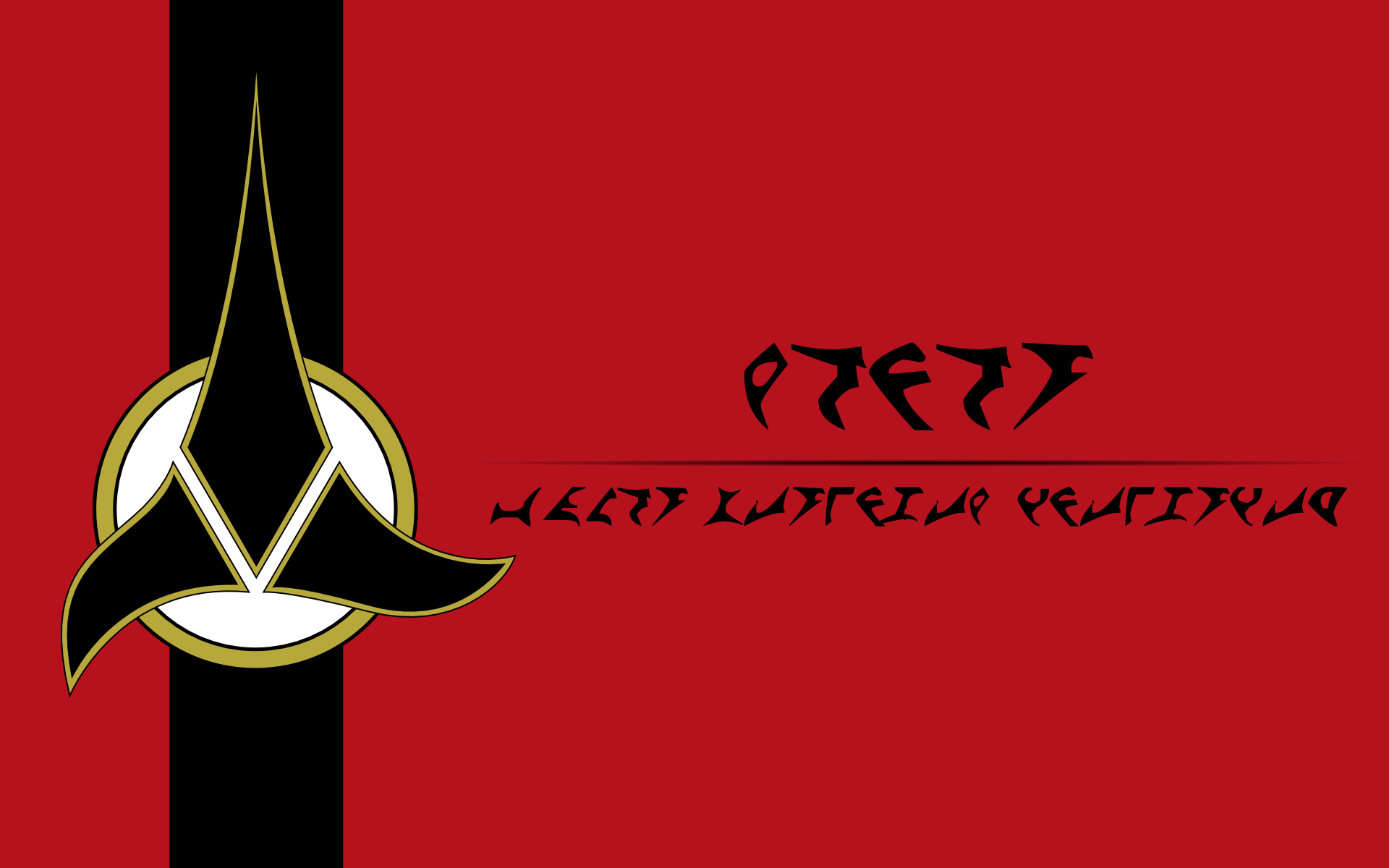 Illustration digital art minimalism text logo star trek vector art brand klingon font