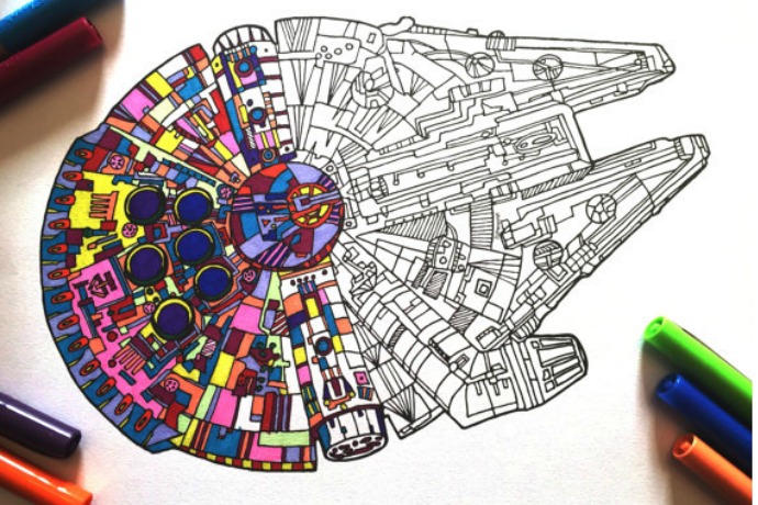 The coolest star wars force awaken coloring pages