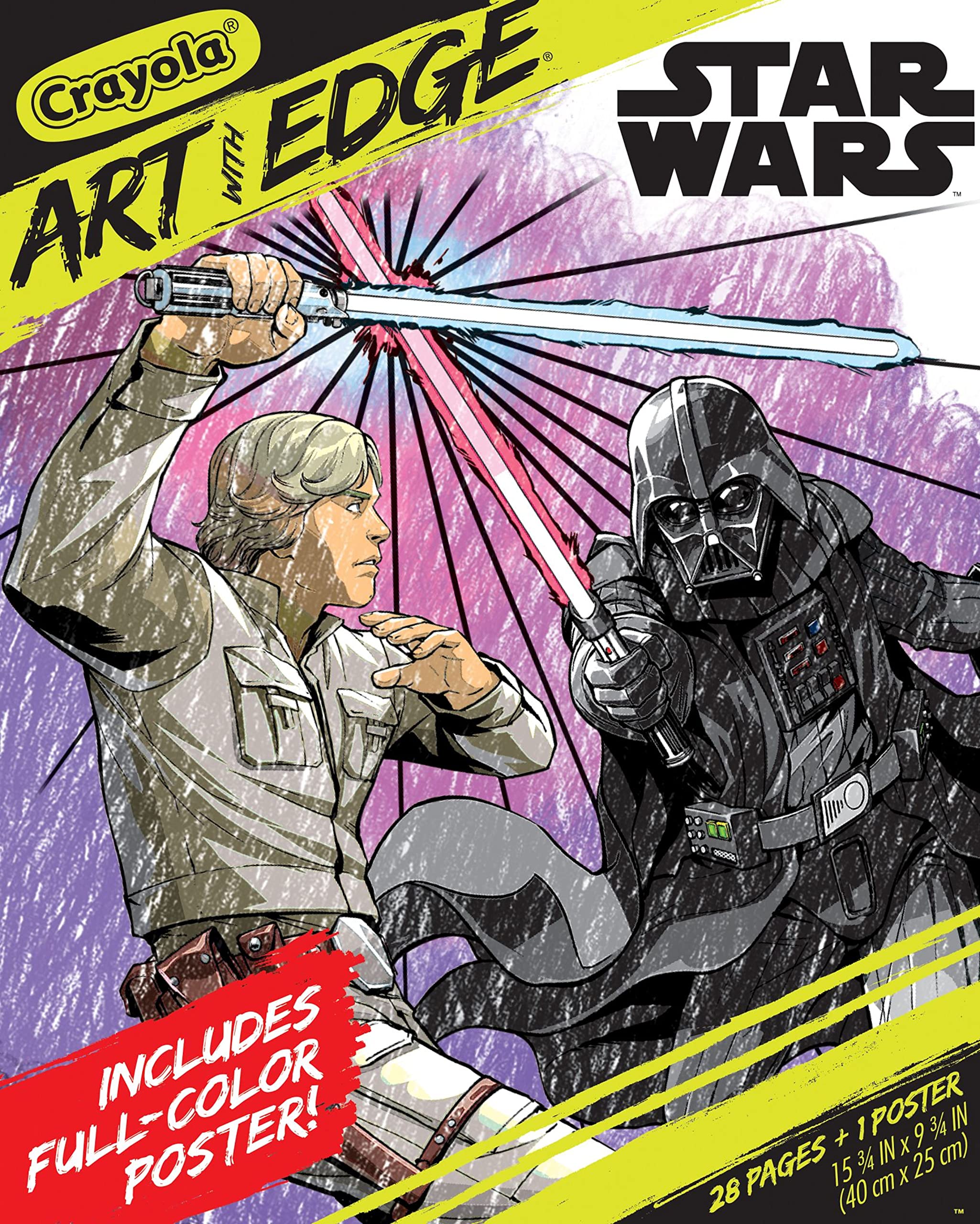Crayola art with edge star wars coloring pages pgs includes star wars poster adult coloring gift for teens adults toys games