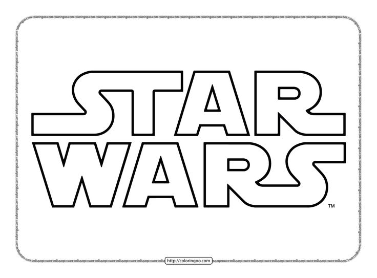 Star wars logo pdf outline coloring sheet star wars coloring book logo pdf star wars