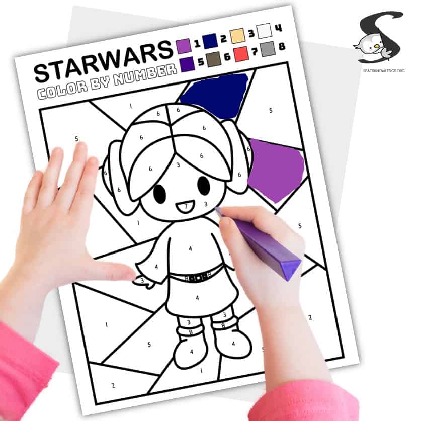 Free printable star wars color by number sheets