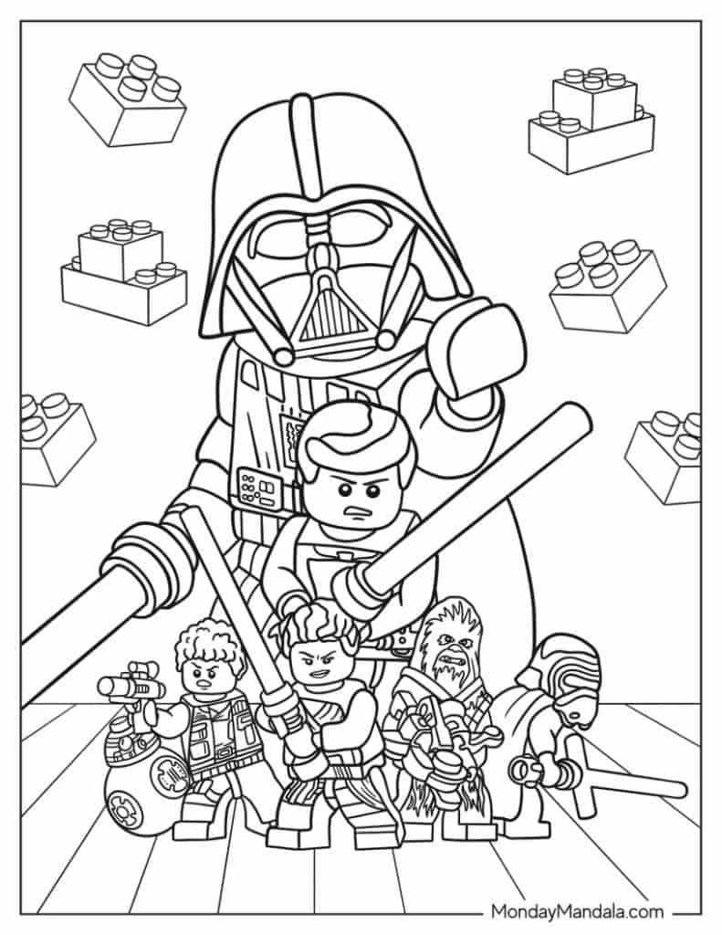 Lego coloring pages free pdf printables