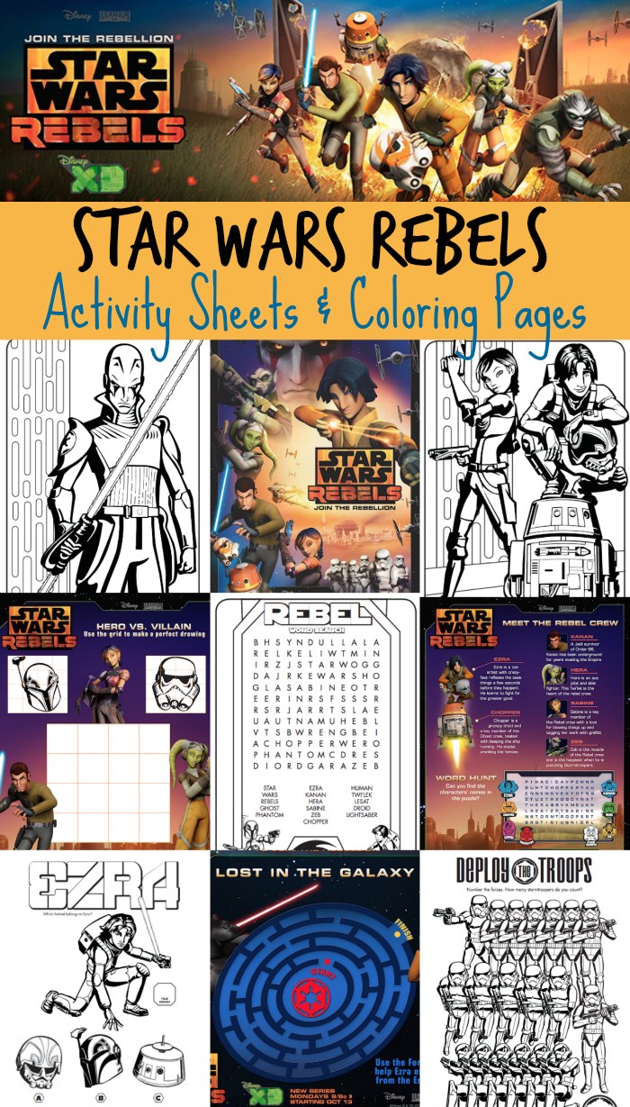 Star wars rebels printable activities coloring pages