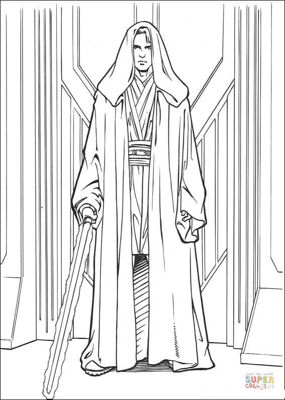 Anakin skywalker coloring page free printable coloring pages