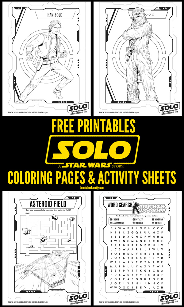 Free printables â solo a star wars story coloring pages and activity sheets â magic filled memories