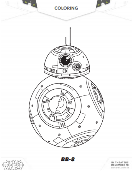 Star wars the force awakens printable coloring sheets