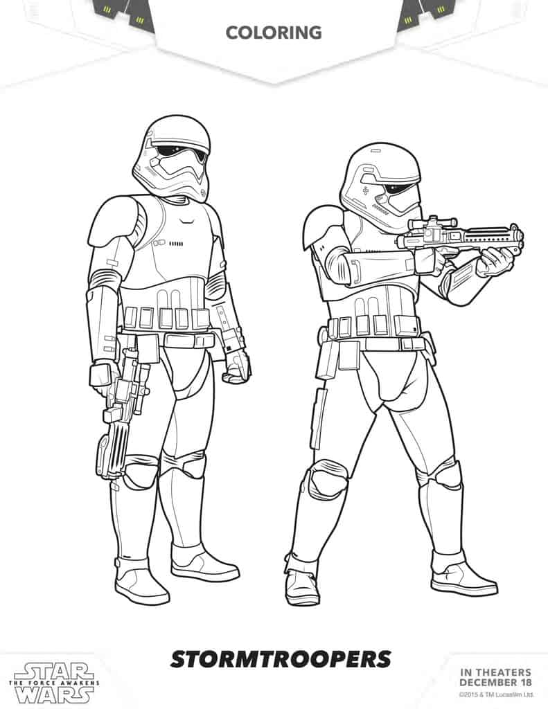 Free star wars activity sheets the force awakens