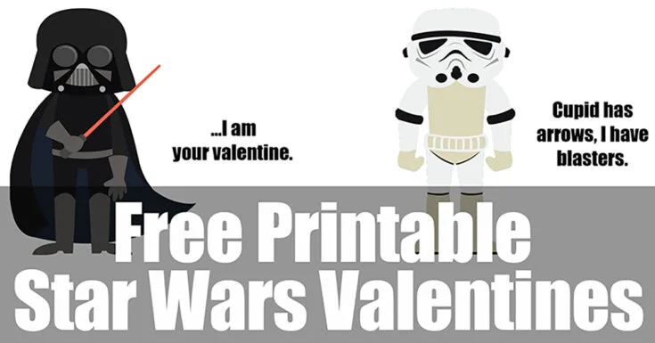 Free star wars valentines to print