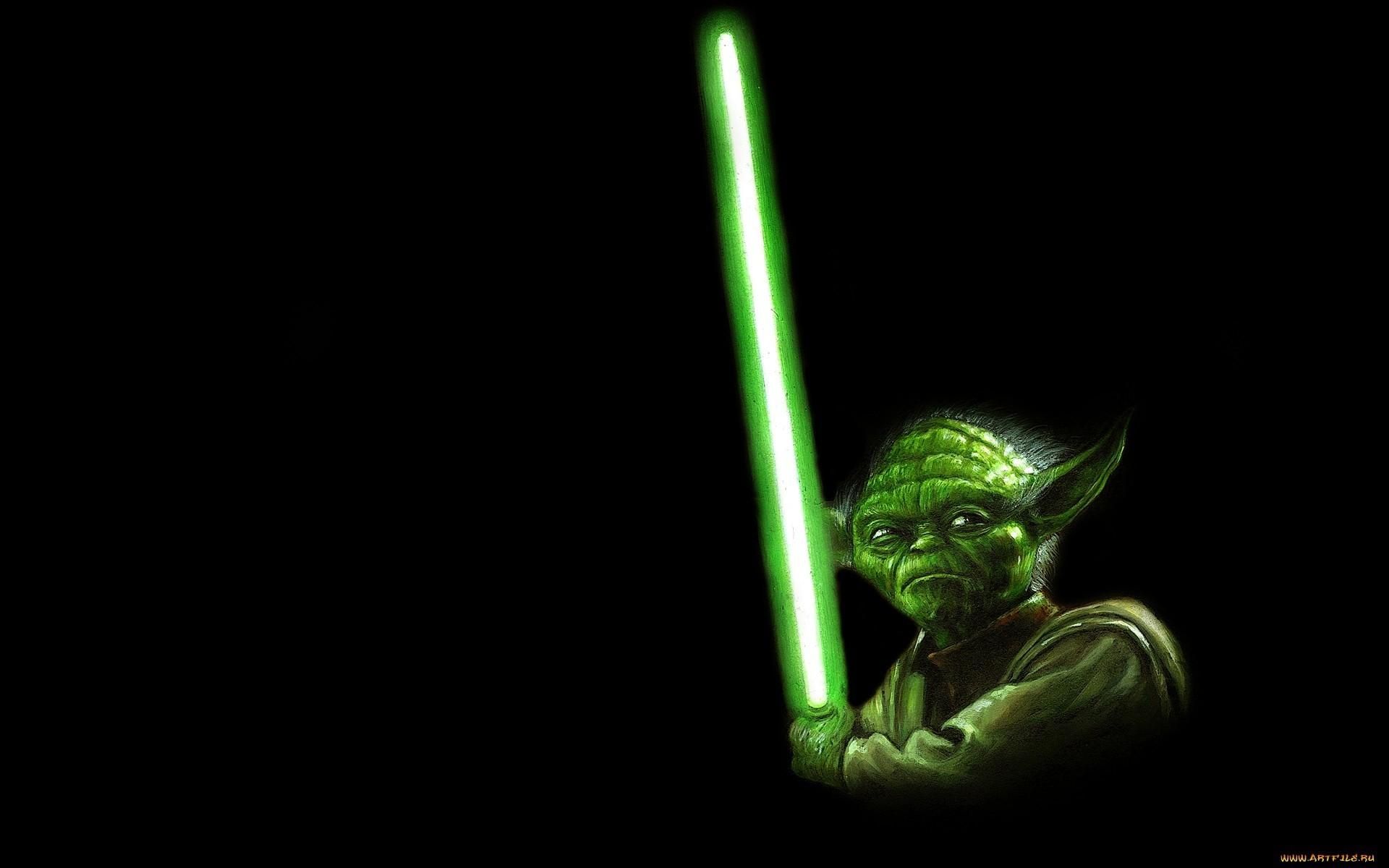 Yoda lightsaber wallpapers