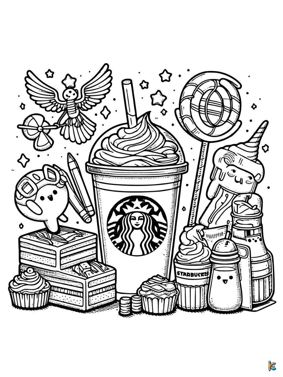 Starbucks coloring pages â