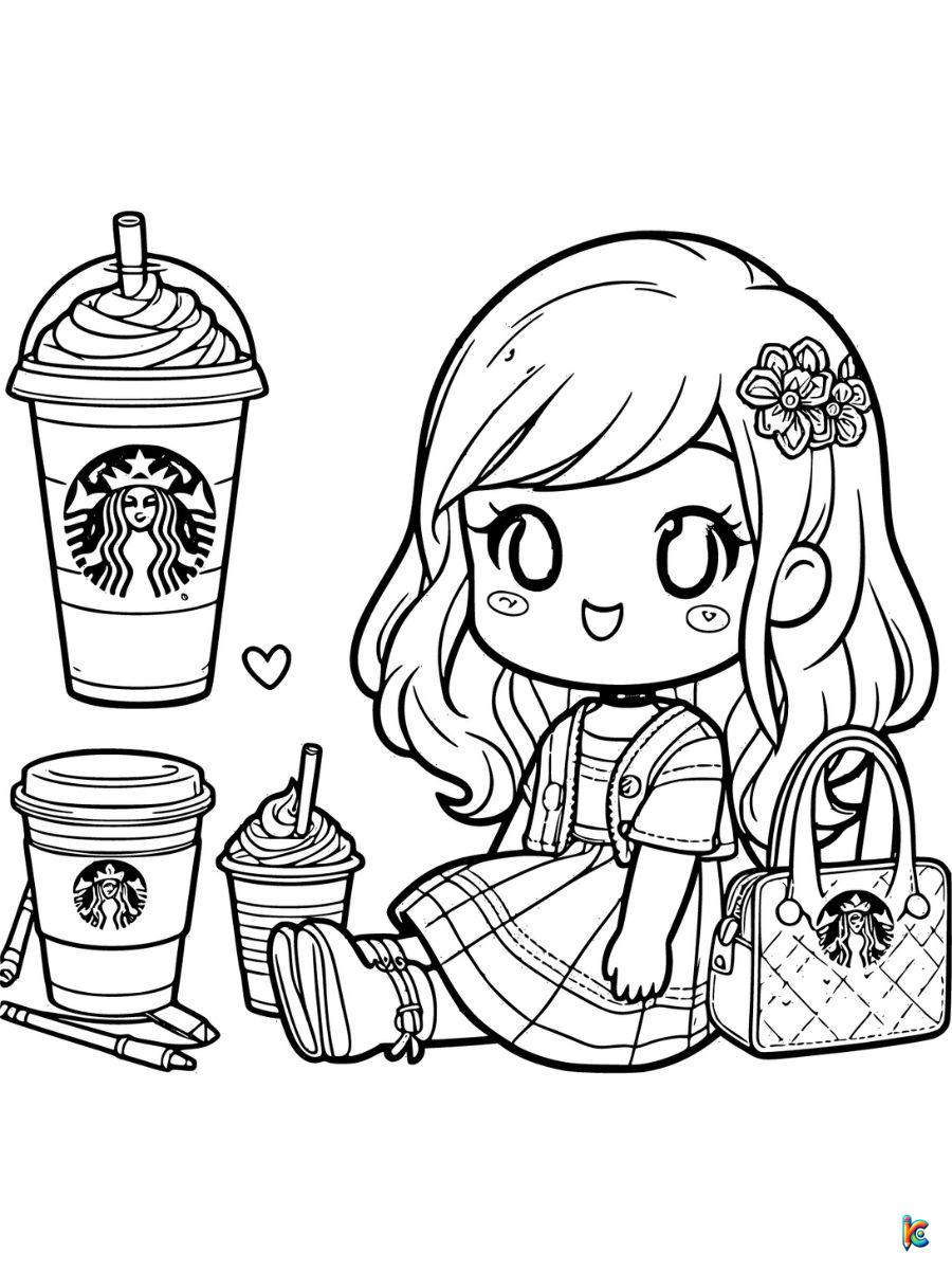 Starbucks coloring pages â