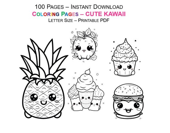 Black friday best seller kawaii coloring pages pages