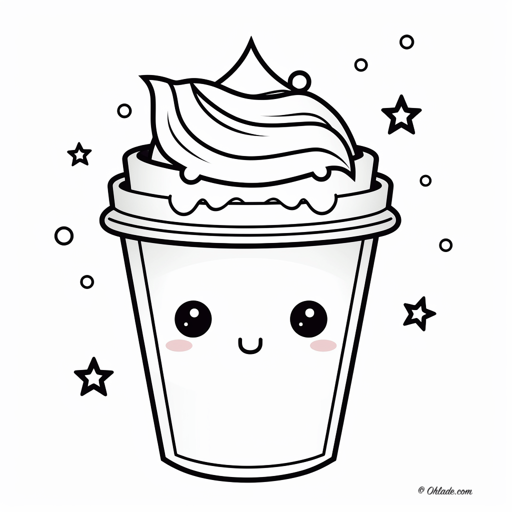Sip color repeat starbucks kawaii coloring pages for an extra shot of cuteness