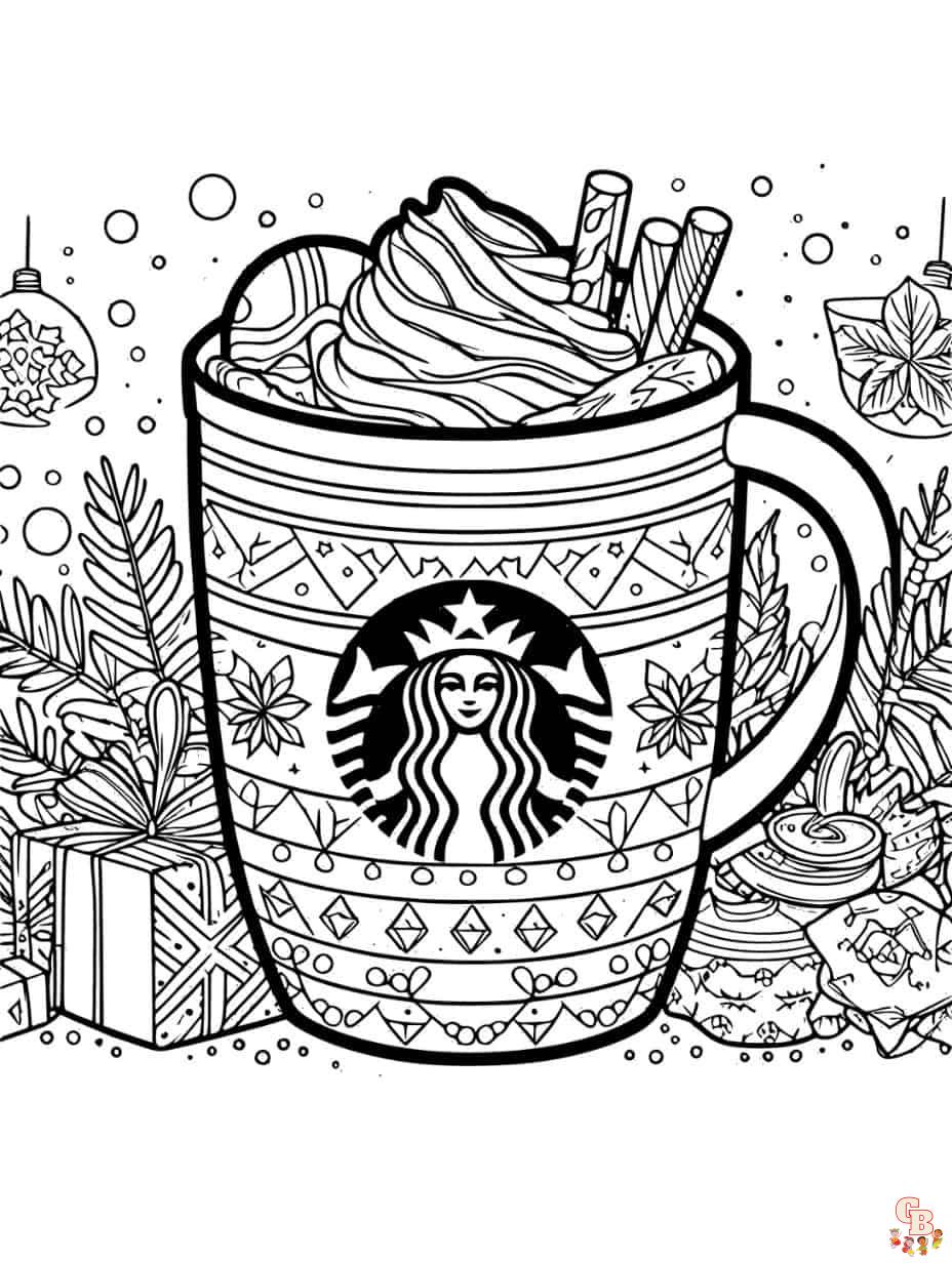 Free printable starbucks coloring pages