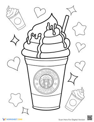 Free interactive printable starbucks coloring pages